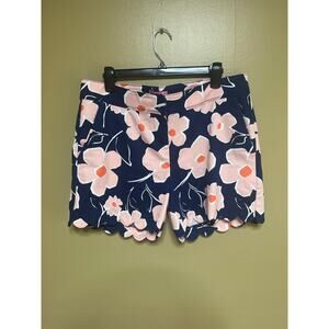 Isaac Mizrahi Women's Tailored Chino Shorts with Scalloped Hem Size 12